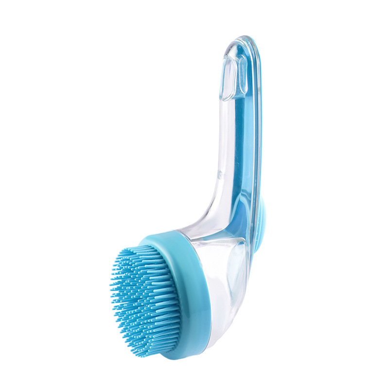 Light Blue CoatKind bath brush, Fine Bristle