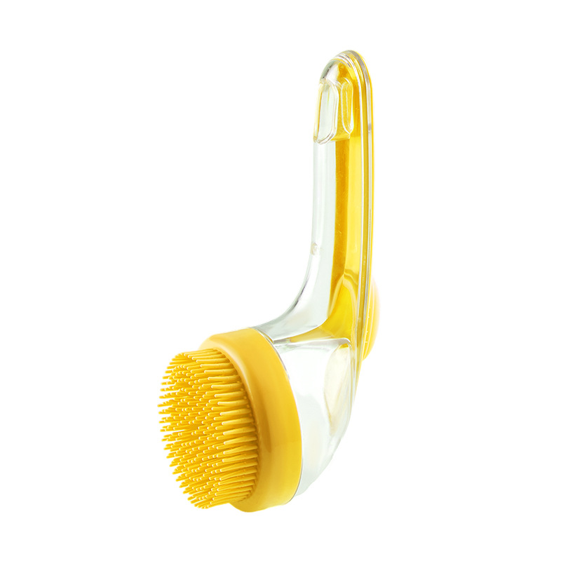 Yellow CoatKind bath brush, Fine Bristle