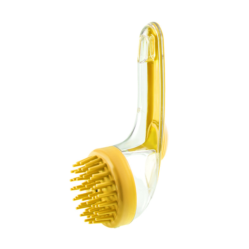 Yellow CoatKind bath brush, Soft Nubs